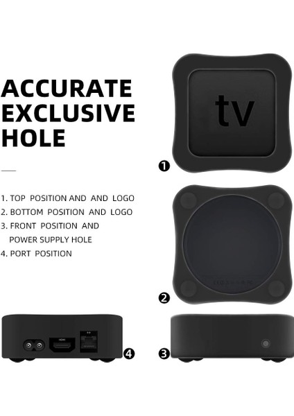 Apple Tv 4K 5th / 4th ile Uyumlu Koruyucu Kılıf - Kaymaz Darbeye Dayanıklı Silikon Kapak (Yurt Dışından) indirimleri