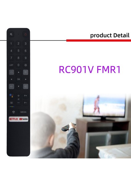 Tcl Akıllı Tv Için Uzaktan Kumanda RC901V Uzaktan Kumanda RC901V Fmr1 Fmr5 Fmr7 Fmrd Sessiz (RC901V Fmr1) (Yurt Dışından)