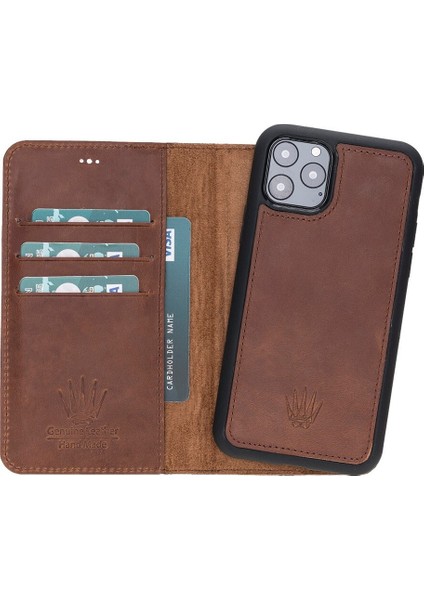 Magıc Wallet Apple iPhone 11 Pro Crazy Taba Cuzdan + Kılıf
