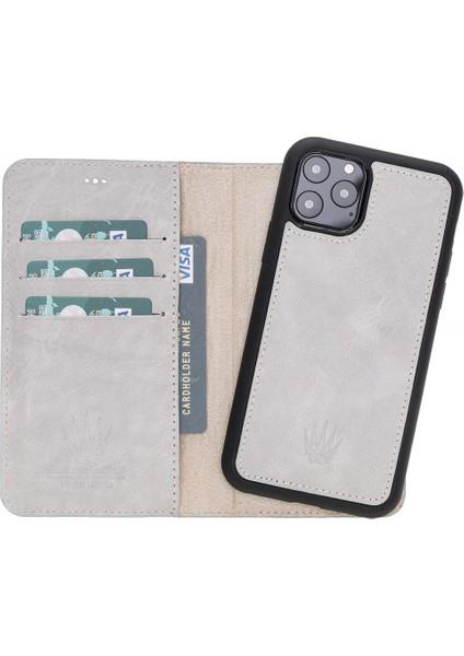 Magıc Wallet Apple iPhone 11 Pro Beyaz Cuzdan + Kılıf