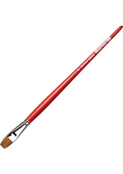 : Pelo Di Bue Manda Kılı Düz Yağlı Boya Fırçası : Seri 1887 : No:18