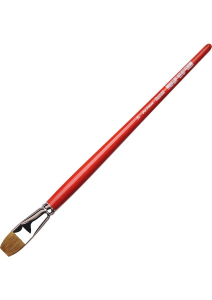 : Pelo Di Bue Manda Kılı Düz Yağlı Boya Fırçası : Seri 1887 : No:22