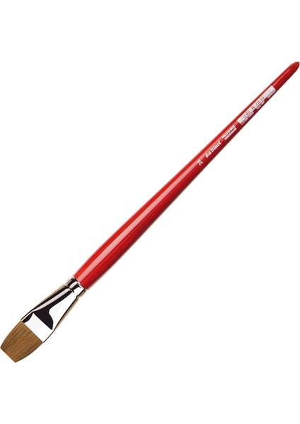 : Pelo Di Bue Manda Kılı Düz Yağlı Boya Fırçası : Seri 1887 : No:24