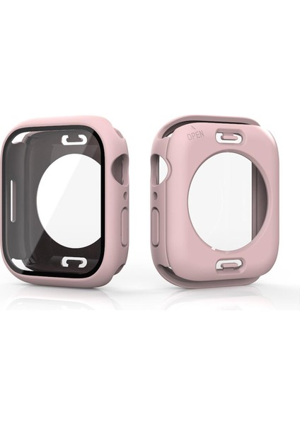 Apple Watch 6 Se 5 4 3 44 mm Uyumlu Ekran Koruyucu 360° Kasa Koruma Tüm Gövde Kapak Darbe Emici