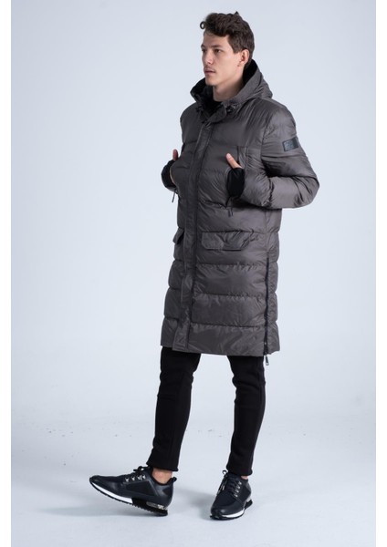 Kapüşonlu Fermuarlı Şişme Erkek Mont fırsatları