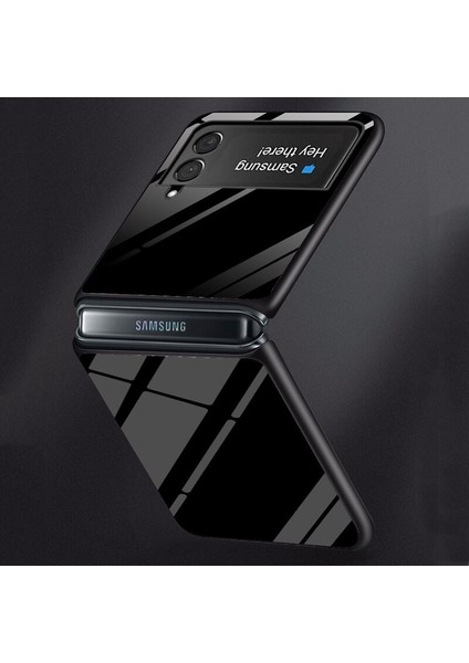 Samsung Galaxy Z Flip 4 Düz Renk Degrade Temperli Cam Koruma Cep Telefonu Kılıfı Kapağı (Yurt Dışından) modelleri
