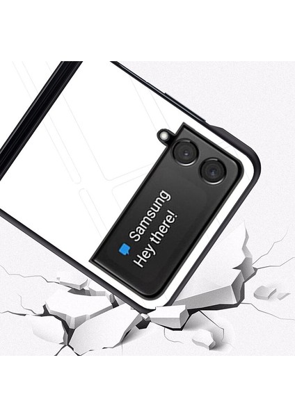 Samsung Galaxy Z Flip 4 Düz Renk Degrade Temperli Cam Koruma Cep Telefonu Kılıfı Kapağı (Yurt Dışından) fırsatları