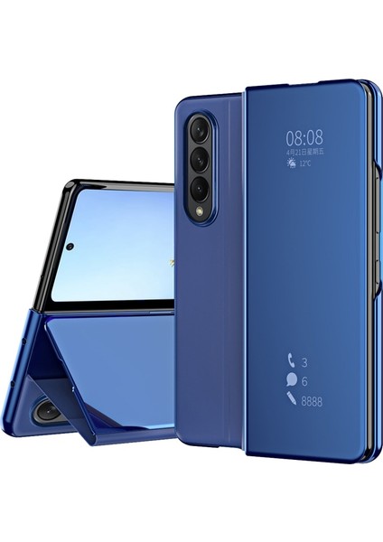 Samsung Galaxy Z Fold 3 Kaplama Aynası Sert Pc Pu Tam Darbeye Dayanıklı Koruma Cep Telefonu Kılıfı Kapağı (Yurt Dışından)