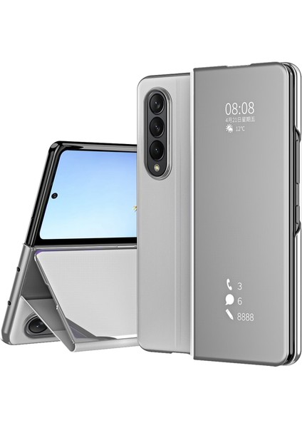 Samsung Galaxy Z Fold 3 Kaplama Aynası Sert Pc Pu Tam Darbeye Dayanıklı Koruma Cep Telefonu Kılıfı Kapağı (Yurt Dışından)