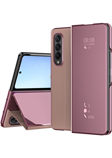 Samsung Galaxy Z Fold 3 Kaplama Aynası Sert Pc Pu Tam Darbeye Dayanıklı Koruma Cep Telefonu Kılıfı Kapağı (Yurt Dışından)