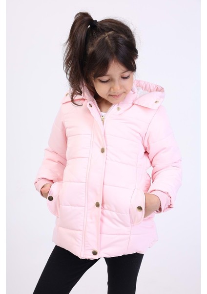 Toontoy Kız Çocuk Kapüşonlu Içi Kürklü Mont