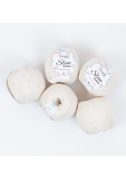 Slim Cotton Plus Şeker Beyaz 5'li Set
