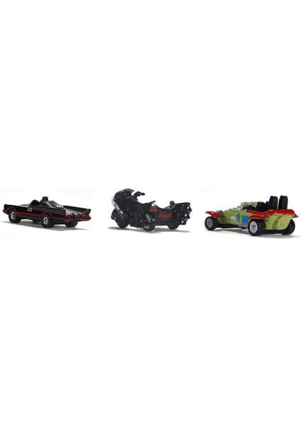 Batman 3'lü Paket B Nano Arabalar, Araç, 4 Cm, 1:65 Ölçekli