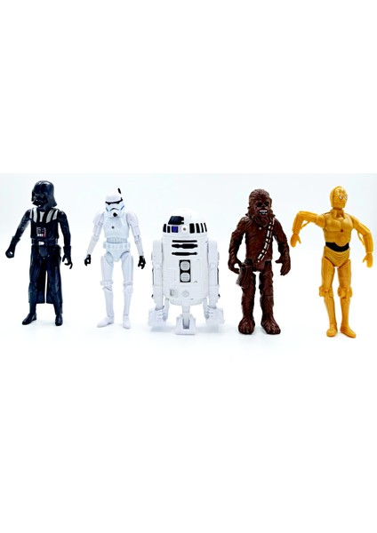 Star Wars Darth Vader, Stormtrooper, Chewbacca, R2-D2, C-3po Yıldız Savaşları Karakterleri Seti