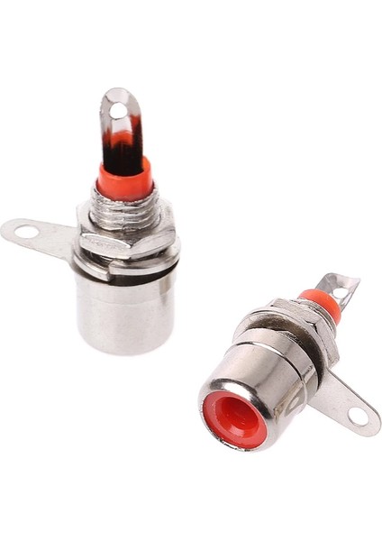 Tos Fiş Rca Şase Konnektör Somunlu Kırmızı