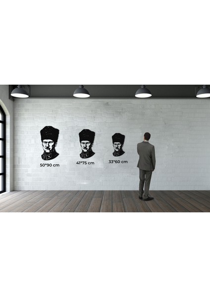 Atatürk Kalpaklı Metal Duvar Dekoru fiyatları