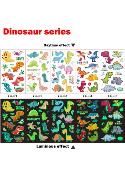 Karanlıkta Parlayan Dinazorlar Çocuklar Için Çıkartmalar Sticker