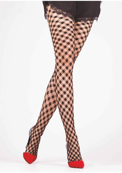 Çizgili Özel Tasarım Muhteşem Görüntülü Külotlu Çorap