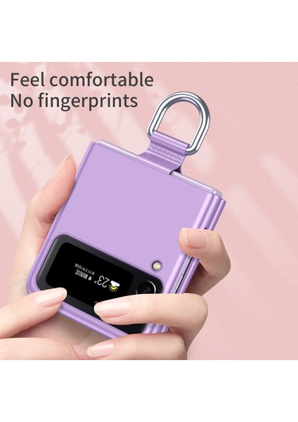 Samsung Galaxy Z Flip 4 İçin Cilt Katlanır Telefon Kılıfı - Siyah (Yurt Dışından) fiyatları