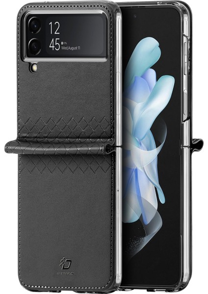 Samsung Galaxy Z Flip 4 İçin Dux Dux Ducis Bril Serisi Pu Tpu Telefon Kılıfı - Siyah (Yurt Dışından) fiyatları