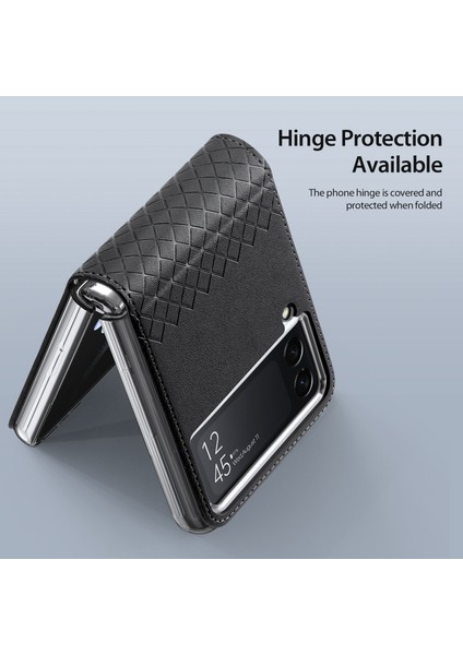 Samsung Galaxy Z Flip 4 İçin Dux Dux Ducis Bril Serisi Pu Tpu Telefon Kılıfı - Siyah (Yurt Dışından) modelleri