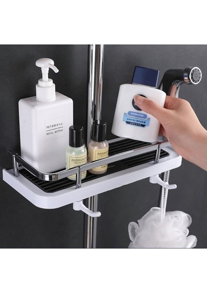 Banyo Duş Organizer Sabunluk Metalik Korumalı