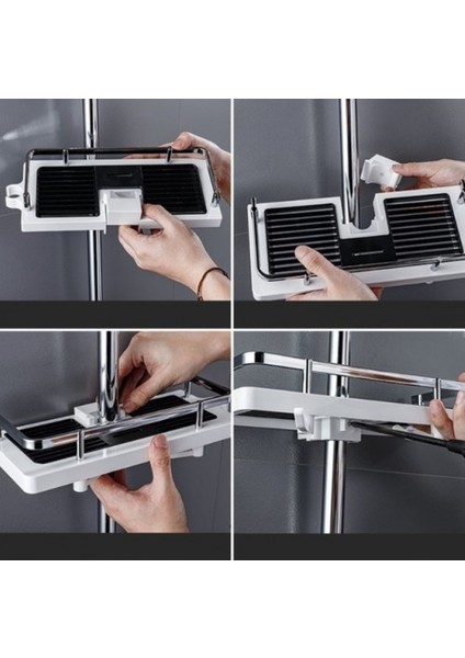 Banyo Duş Organizer Sabunluk Metalik Korumalı modelleri