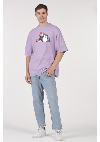 Oversize T-Shirt Spy-X Lila modelleri