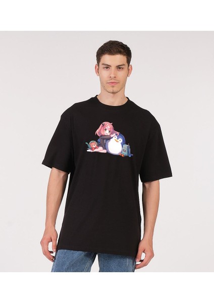 Oversize T-Shir Spy-X Siyah