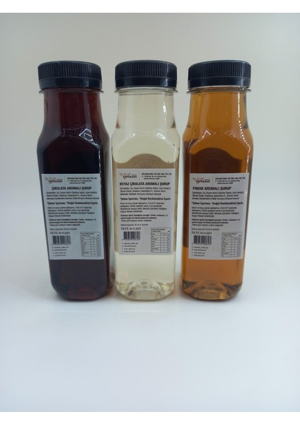 Kahve Şurup Seti Beyaz Çikolata + Fındık + Çikolata Aromalı 3 x 250 ml fiyatları