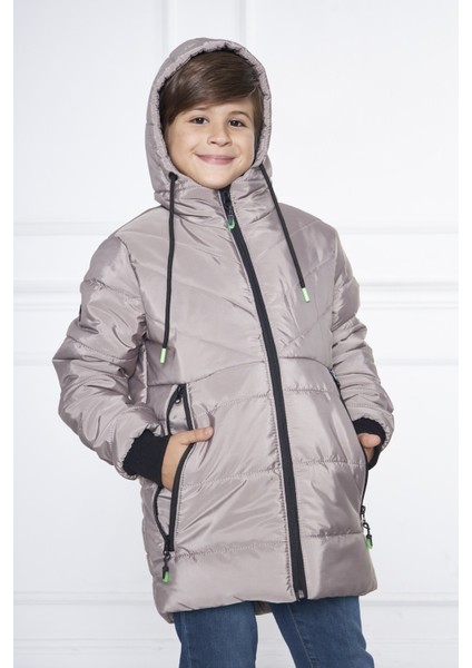 Krem Erkek Çocuk Su ve Rüzgar Geçirmez Içi Kalın Kürklü Yıkanılabilir Mont & Kaban fırsatları