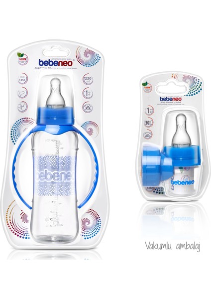Kulplu Cam Biberon 230 ml ve Mini Pp Biberon & Suluk | Kaliteli Ekonomik Biberon Setleri Bpa Içermez