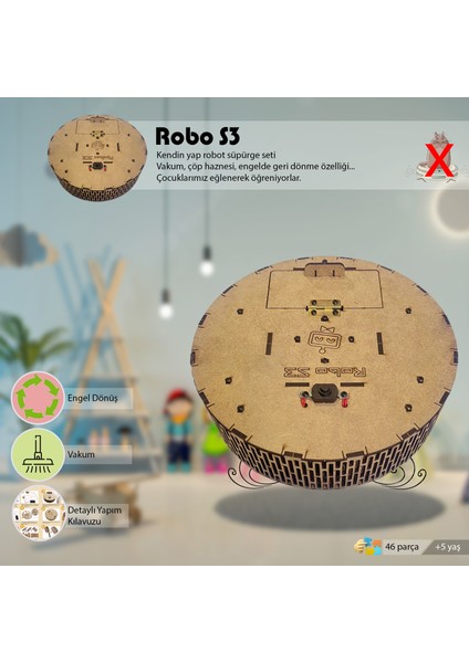 Robotik Şeyler Robo S3 Robot Süpürge Kendin Yap Set