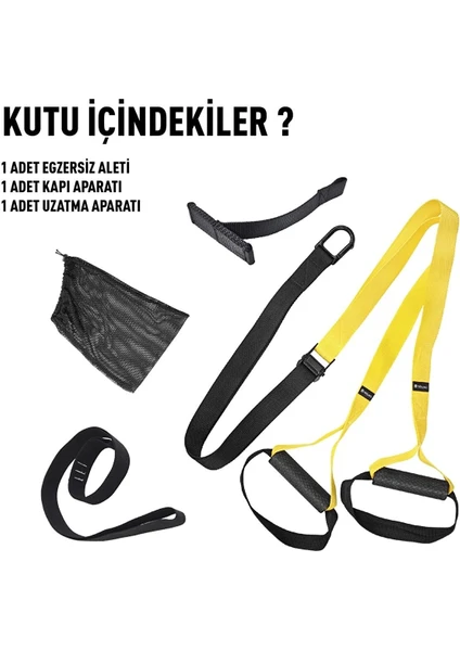 Suspension Trainer Cross Training Egzersiz Seti Sarı