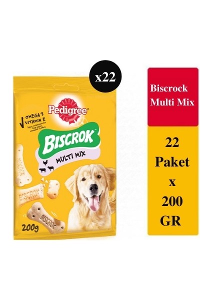 Köpek Ödül Maması Biscrok 200GR x 22 Adet