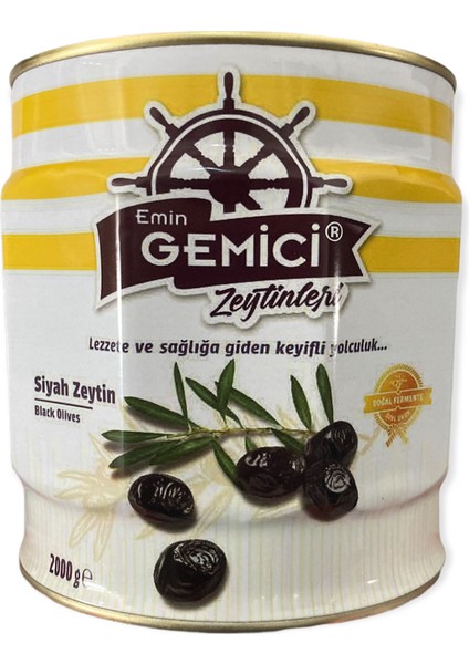 Özel Mega Siyah Zeytin (201-260) Teneke 2 kg