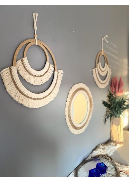 Wall Decoration Art Bohem Makrome Duvar Dekorasyon Ürünü 3’lü Set fiyatları