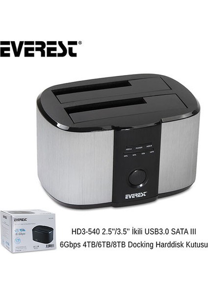 2.5 - 3.5 HD3-540 Sata Iıı USB 3.0 HDD Docking Station