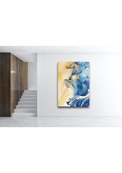 Yağlı Boya Görünümlü Soyut At Kanvas Tablo fiyatları