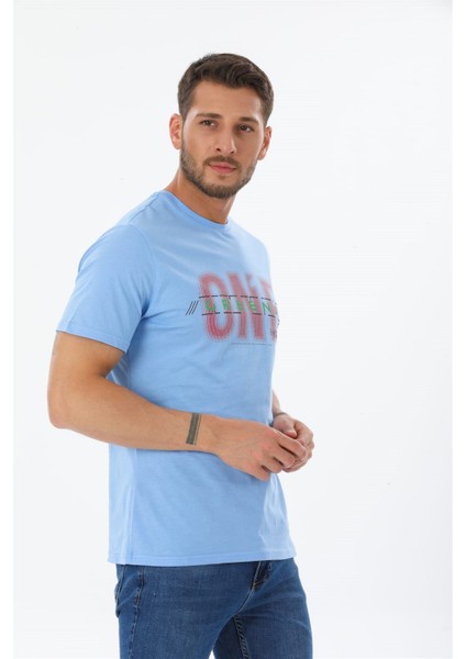 Omeda Star Baskılı Yeni Sezon Erkek Tişört modelleri