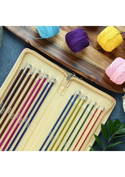 Knitpro Zing Standart Örgü Şiş Seti 40 cm - Tek Uçlu