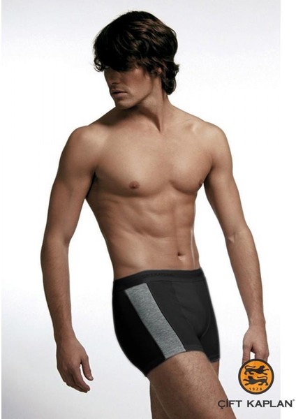 Çift Kaplan 850 Erkek Biyeli Elastanlı Boxer