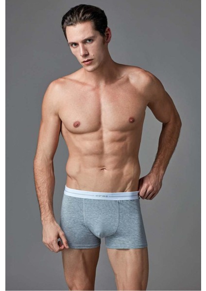 015 Erkek Compact 3'lü Boxer Siyah-Gri-Beyaz
