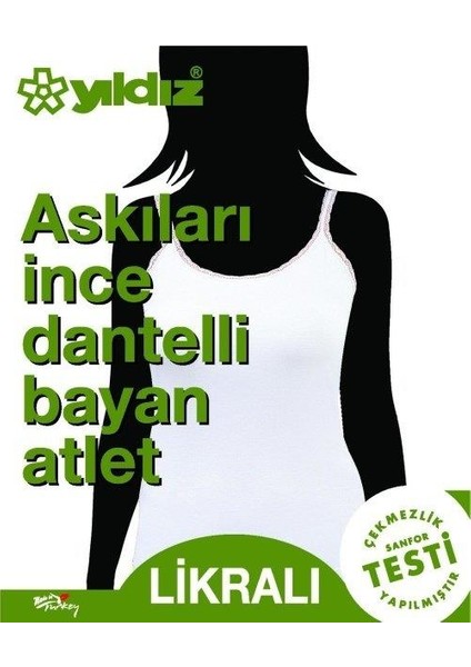 2272 Ekru Likralı Askıları Ince Dantelli Kadın Atlet fiyatları