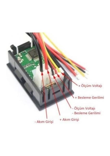 DC100V-10A 0.28'' Dijital Ampermetre Voltmetre