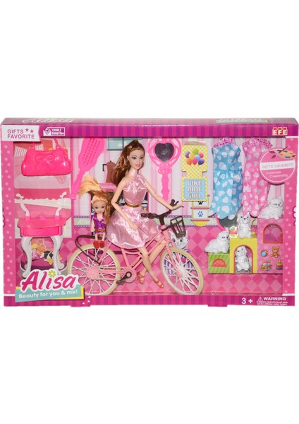 Bebek Alisa ve Bisikleti Aksesuarlı Kutulu EFE255 2550