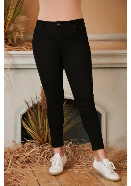 Büyük Beden Siyah Pantolon