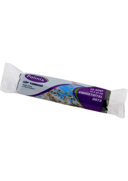 End Orta Boy Çöp Poşeti 55X60 cm 20 Rulo 400 Ad 3 kg Siyah