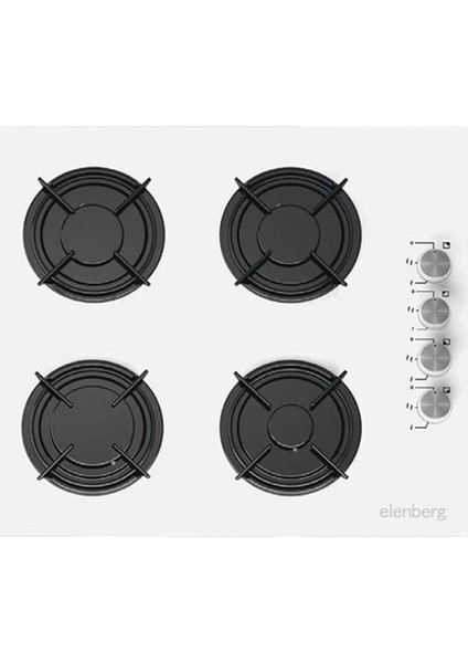 Elb 640W Beyaz Cam Ankastre Ocak Dg/lpg 60 cm