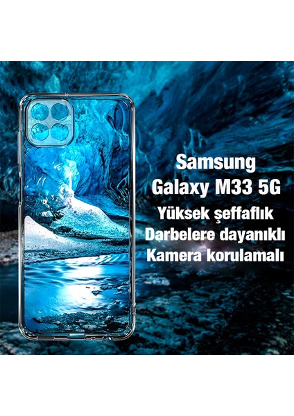 Sm Galaxy M33 5g (SM-M336B) Kılıf Kamera Korumalı Ultra Ince Şeffaf Kılıf